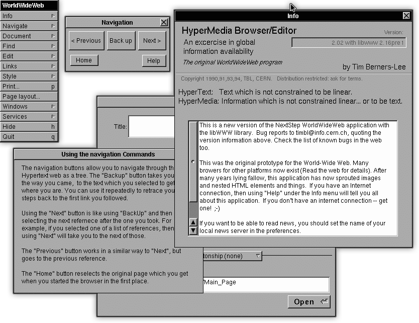 Nexus the first WorldWideWeb Browser