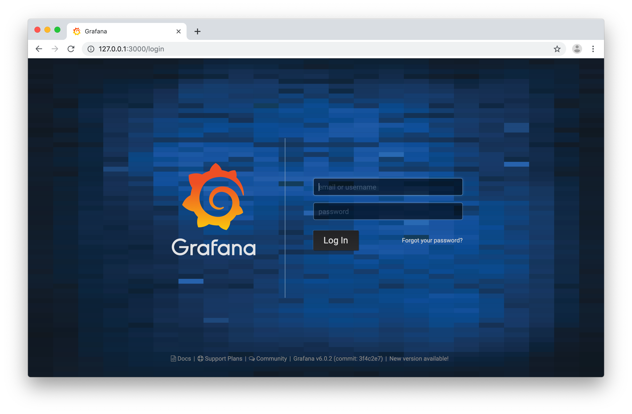 Grafana - Login Screen