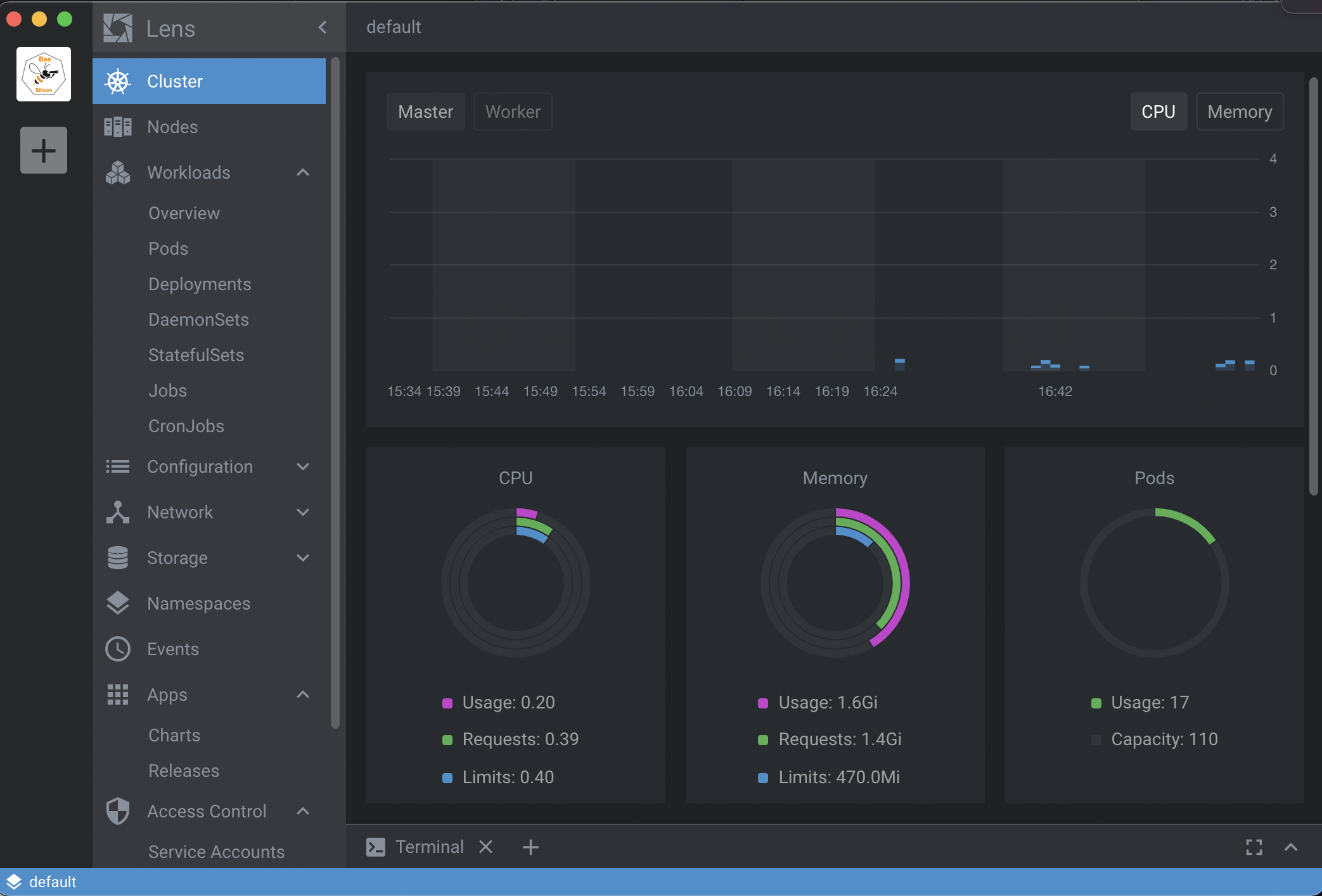 Lens Kubernetes Metrics Plugin