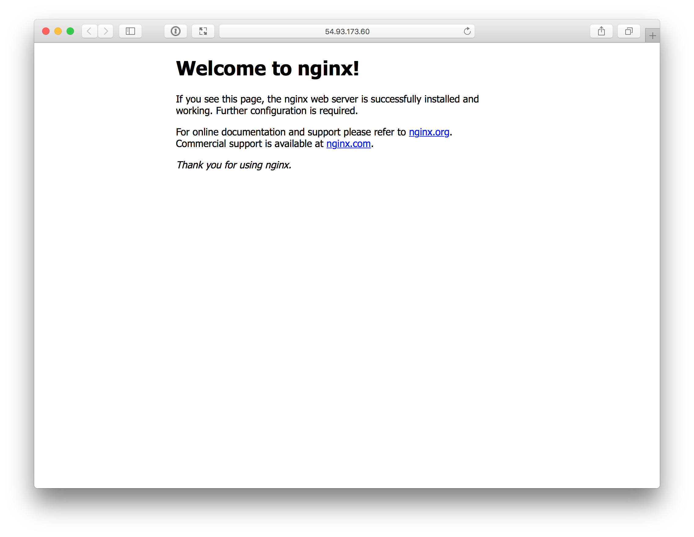 Nginx in browser